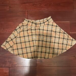 Plaid Tan Skirt